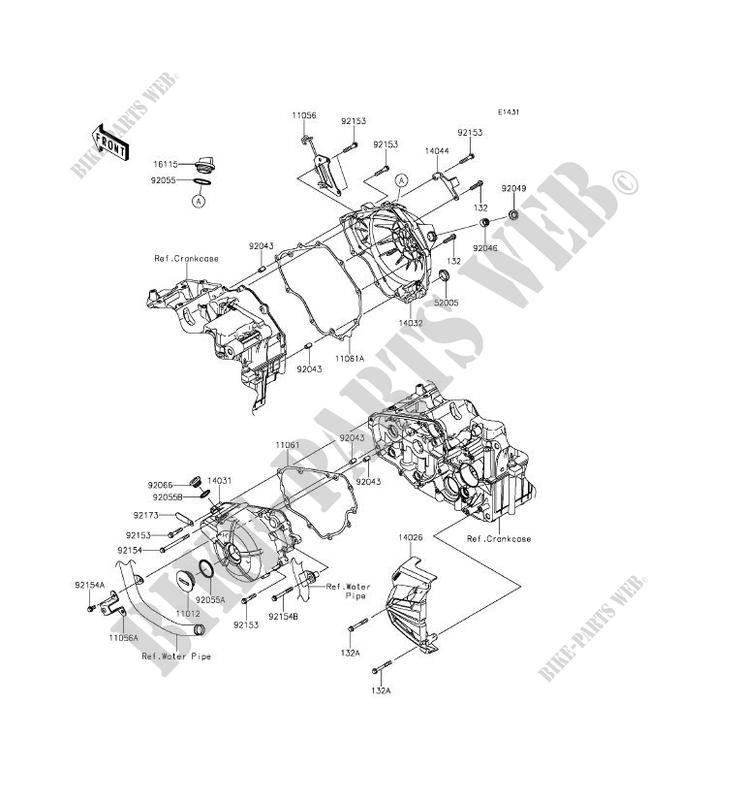 Coperchi motore per Kawasaki Z300 ABS 2015