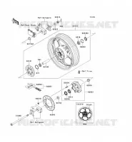RUOTA POSTERIORE   CATENA per Kawasaki NINJA 300 ABS 2014