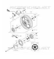 RUOTA POSTERIORE   CATENA per Kawasaki NINJA 300 ABS 2015