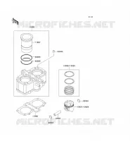 CILINDRO   PISTONE per Kawasaki GPZ500S 2000