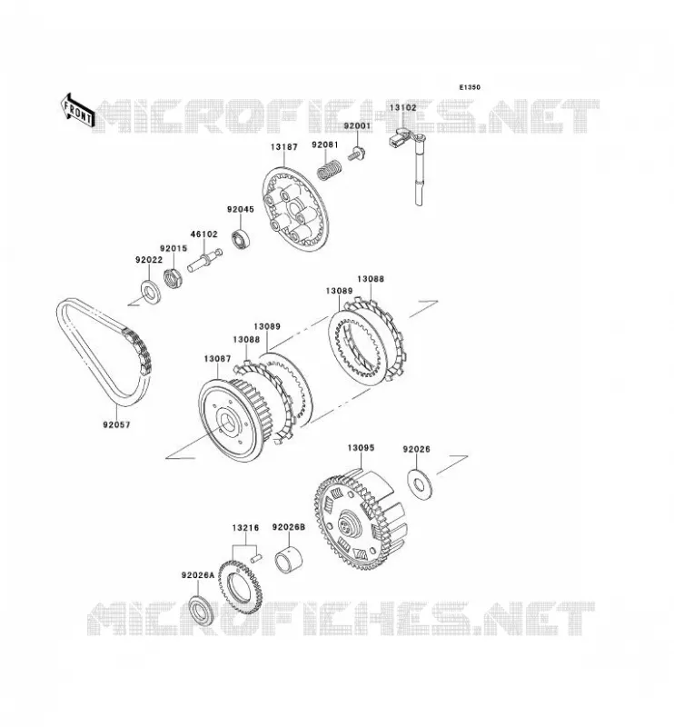 FRIZIONE Kawasaki MOTOS 500 2000 GPZ500S  EX500-E7
