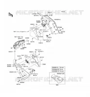 CUFFIA(CENTRALE) per Kawasaki ER-6F ABS 2008