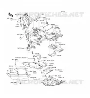 PARTI DEL TELAIO (COUVERTURE)(JKAEX650ABA022144 ) per Kawasaki ER-6F ABS 2008