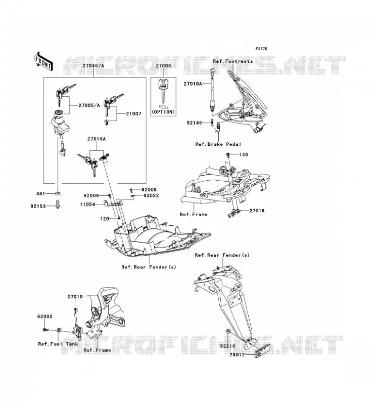 INTERRUTTORE Kawasaki MOTOS 650 2008 ER-6F ABS  EX650B8F