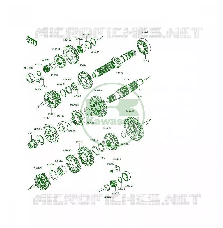 TRASMISSIONE Kawasaki MOTOS 650 2013 ER-6F  EX650EDS