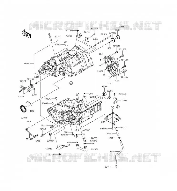 CARTER(S) Kawasaki MOTOS 650 2013 ER-6F  EX650EDS
