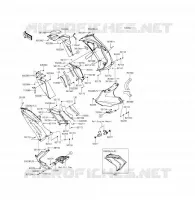 LOWER CUFFIA(1/2)(EFF/EGF) per Kawasaki ER-6F 2014