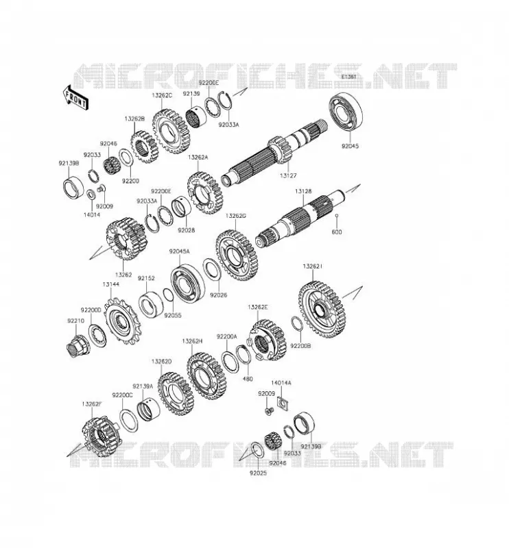 TRASMISSIONE Kawasaki MOTOS 650 2014 ER-6F  EX650EEF
