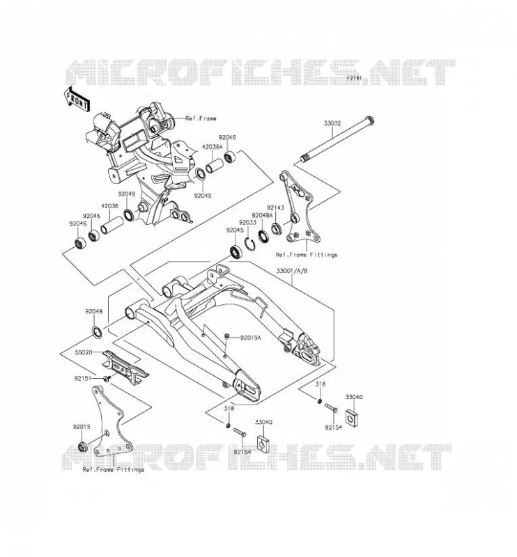 FORCELLONE Kawasaki MOTOS 650 2015 ER-6F  EX650EFF