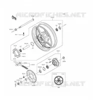RUOTA POSTERIORE   CATENA per Kawasaki ER-6F ABS 2014