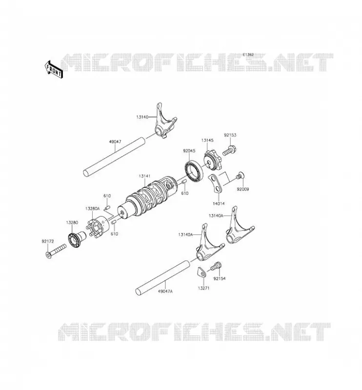 CAMBIO TAMBURO - FORCHE SHIFT Kawasaki MOTOS 650 2014 ER-6F ABS  EX650FEF