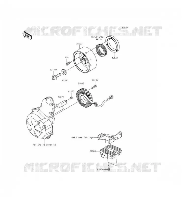 GENERATORE Kawasaki MOTOS 650 2015 ER-6F ABS  EX650FFF