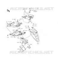 PARAFANGO POSTERIORE per Kawasaki ER-6F ABS 2015