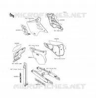 ADESIVO(VERT) per Kawasaki KDX125SR 1991