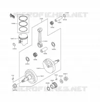 ALBERO MOTORE   PISTONE per Kawasaki KDX125SR 1991