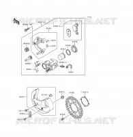 ANTERIORE PINZA per Kawasaki KDX125SR 1991