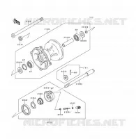 MOZZO ANTERIORE( DX125A 004808) per Kawasaki KDX125SR 1991