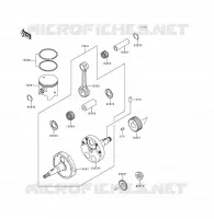 ALBERO MOTORE   PISTONE per Kawasaki KDX200 1996