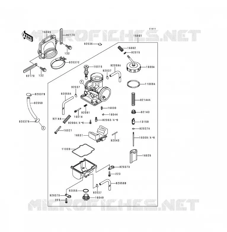 CARBURATORE Kawasaki MOTOS 200 1996 KDX200  KDX200-H2