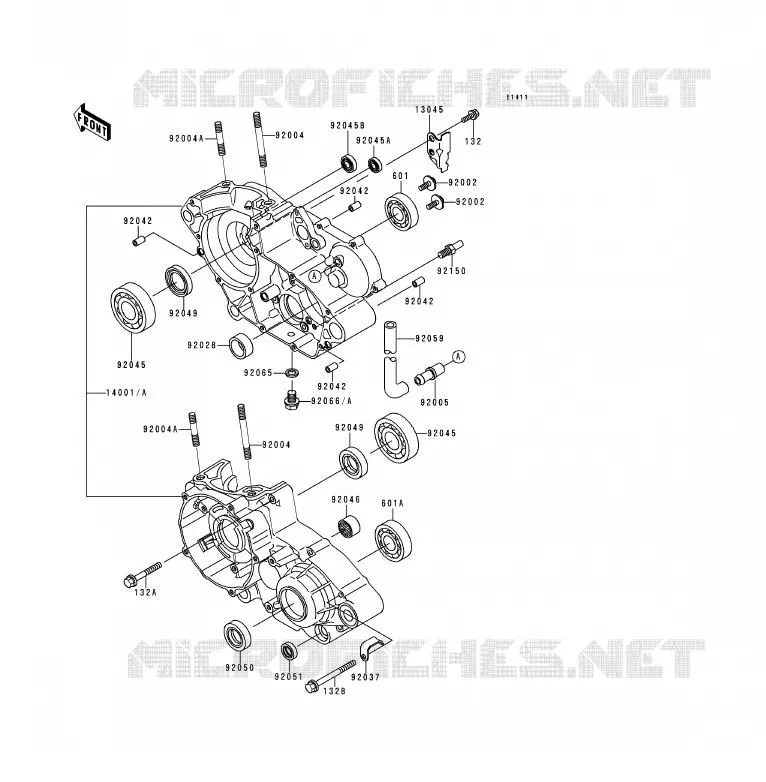 CARTER(S) Kawasaki MOTOS 200 1996 KDX200  KDX200-H2