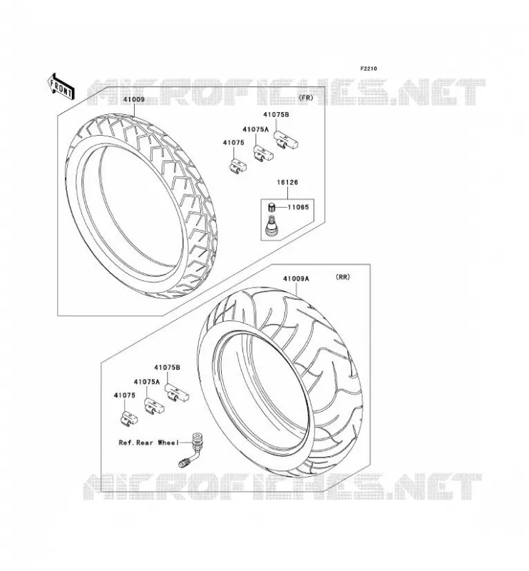 PNEUMATICI Kawasaki MOTOS 2000 2005 VN2000  VN2000-A2