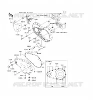 COPERTURA SINISTRA MOTORE per Kawasaki VN2000 2006