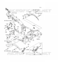 PARTI DEL TELAIO (COUVERTURE) per Kawasaki VN2000 CLASSIC LT 2007