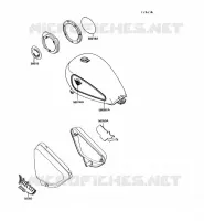ADESIVO (BLEU/GRIS) per Kawasaki VN750 1992