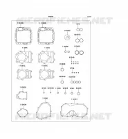 GASKET SET per Kawasaki VN800 2000