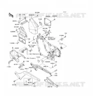 PARTI DEL TELAIO (COUVERTURE) per Kawasaki VN800 2002