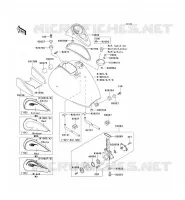 SERBATOIO DI CARBURANTE per Kawasaki VN800 2002