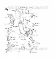 PARTI DEL TELAIO (COUVERTURE) per Kawasaki VN800 DRIFTER 2001