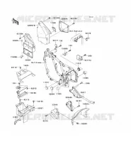 PARTI DEL TELAIO (COUVERTURE) per Kawasaki VN800 DRIFTER 2003