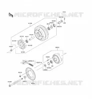 RUOTA POSTERIORE   CATENA per Kawasaki VN800 DRIFTER 2003
