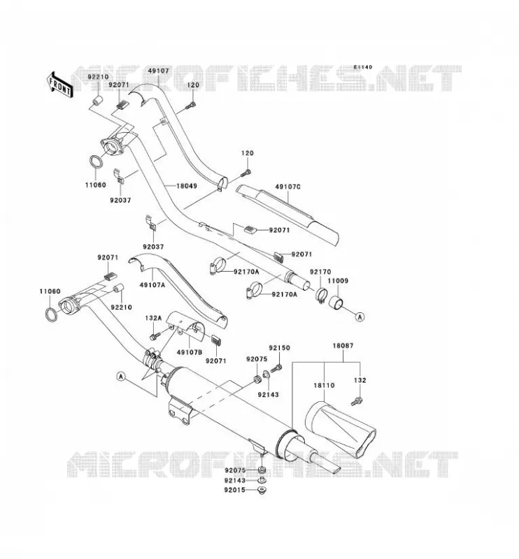 SCARICO Kawasaki MOTOS 800 2003 VN800 DRIFTER  VN800-E3
