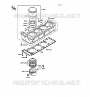 CILINDRO   PISTONE per Kawasaki 1000GTR 1991