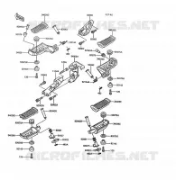 POGGIAPIEDI per Kawasaki 1000GTR 1994