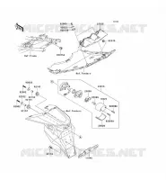 FANALE POSTERIORE(S) per Kawasaki Z1000 2006