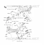 POGGIAPIEDI per Kawasaki Z1000 2006