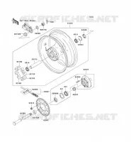RUOTA POSTERIORE   CATENA per Kawasaki Z1000 2006