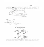 ADESIVO (NOIR) per Kawasaki Z1000 ABS 2008