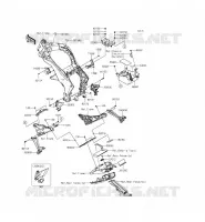 PARTI DEL TELAIO (COUVERTURE) per Kawasaki Z1000 ABS 2015