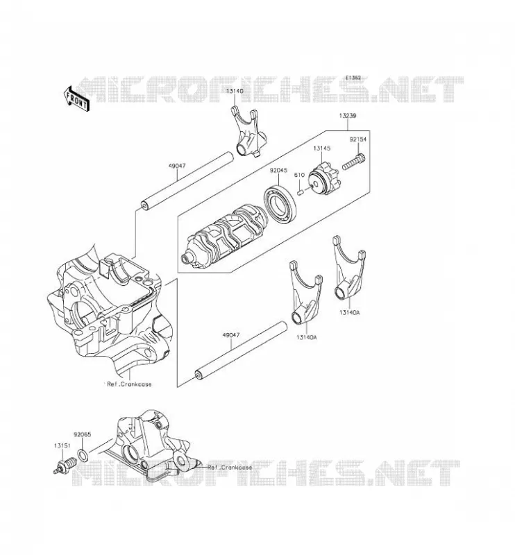 CAMBIO TAMBURO - FORCHE SHIFT Kawasaki MOTOS 1000 2015 Z1000 ABS  ZR1000GFF