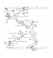 POGGIAPIEDI per Kawasaki Z750 2009