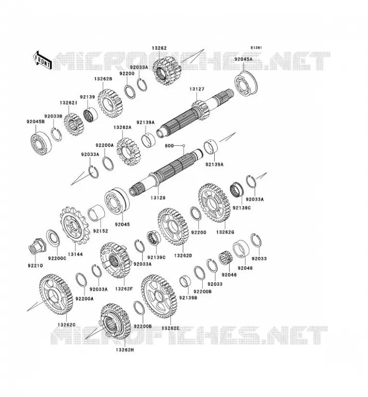 TRASMISSIONE Kawasaki MOTOS 1000 2004 NINJA ZX-10R  ZX1000-C1
