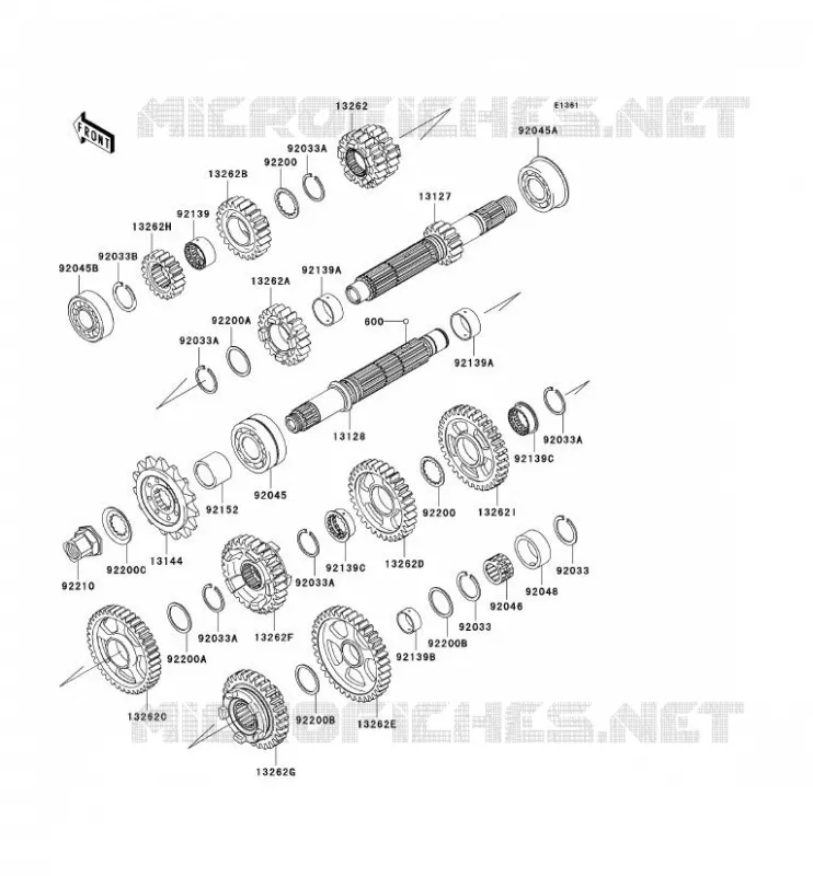 TRASMISSIONE Kawasaki MOTOS 1000 2005 NINJA ZX-10R  ZX1000-C2H
