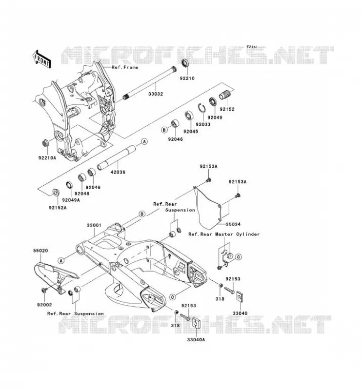 FORCELLONE Kawasaki MOTOS 1000 2007 NINJA ZX-10R  ZX1000D7F