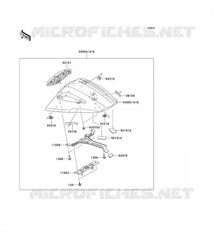ACCESSORIO (COUVRE SELLE) Kawasaki MOTOS 1000 2011 NINJA ZX-10R ABS  ZX1000KBF