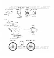 ADESIVO(GRAY) per Kawasaki NINJA ZX-10R ABS 2012