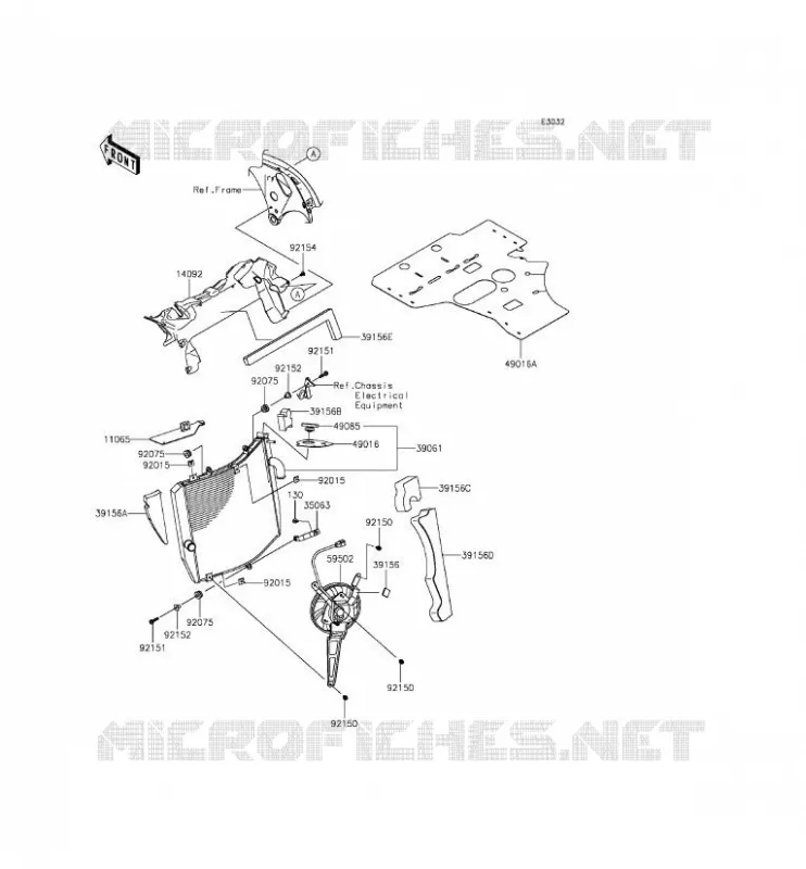 RADIATORE Kawasaki MOTOS 1000 2015 NINJA ZX-10R ABS  ZX1000KFF